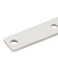 Close-up of T Shape Door Hinge 304 Stainless Steel For RV Van Cabinets And Yacht Hatches with smooth edges and mounting holes.