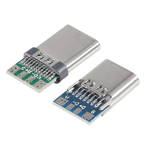 Usb C Connector Kit With 40 Pin Breakout Board USB 3.1 Type C Female And Male Sockets for Soldering Wire And Cable 24 Pin Receptacle PCB Board