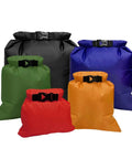Ultralight Dry Bag Set 5-Pack Go-To Roll Top Waterproof Dry Sacks For Camping And Travel, 1.5L 2.5L 3.5L 4.5L 6L, colorful polyester
