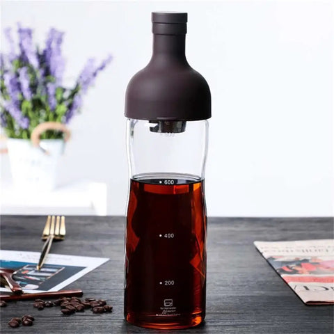 This Straight Up Game Changing 800 Ml Cold Brew Coffee Maker Doubles As A Portable Iced Espresso Glass Bottle With Leakproof Tea Infuser Designed For Boss Level Chilled Sips Anywhere You Head.