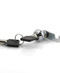 Hefty 20mm Thread Tubular Cam Lock Keyed Alike With Two Quincunx Keys Slick Zinc Alloy Hardware For Drawers Cabinets And Desk Tight Fit Silver Tone Finish with two keys and mounting hardware.