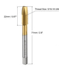 Heavy Duty 5/16-18 Unc Spiral Point Thread Taps Offer Kick Ass Chip Clearance And Smooth As Butter Threading Durable Precision Metalworking Gear For Daily Grind Jobs, precision tap tool, titanium coated.