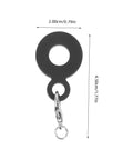 Black silicone charm from Six Piece Set Straw Charms For Tumblers And Cups Cute Dangle Toppers, 2x4.5cm size, shown with clasp.