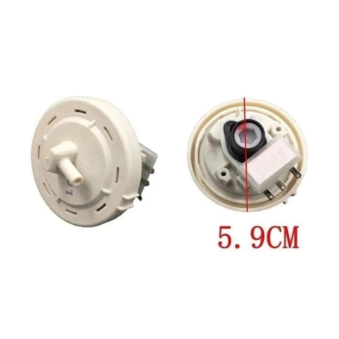 Water Level Sensor For Washing Machines DC5V Low Voltage No Fuss Replacement Switch With High Precision Pressure Sensing Regulating Water Level For Every Laundry Load Universal Compatibility For Many Washer Models Reliable Laundry Water Management. 5.9cm white ABS