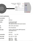 Tough Build Motor Speed Encoder Swap For Golf Carts Electric Vehicles Forklifts And Pallet Trucks featuring electric specifications diagram.