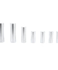 Pro Grade 7 Piece O2 Sensor Socket Set With Cross Hole Design For Rapid Oxygen Sensor Extraction and Straight Shooting Auto Repairs, silver metal wrenches.