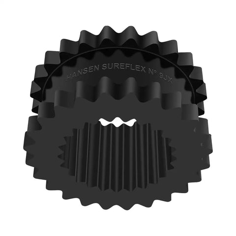 Beefy 9J Coupling Insert EPDM Rubber Spider For 9J 9JE Hubs Built Tough Solid Design 3 Inch Length 6 Inch Outer Diameter 2340 Inch Pounds Torque 3750 RPM Industrial Grade Performance black EPDM rubber spider insert