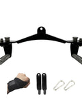 Lat Pulldown Bar Attachment With 360 Degree Rotating Handles For Cable Machine, adjustable handles and accessories