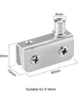 Heavy Duty Stainless Steel Glass Door Hinge With Adjustable Clamp Pivot For Shower Cabinet And Display Case Hardware, 40mm long