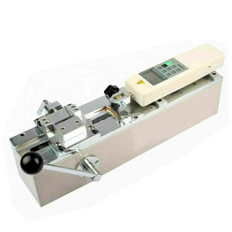 HP-500 Digital Force Gauge 1000N 110V Push-Pull Tester With Test Bench Bracket Fixture And Digital Display For Precise Tensile And Compression Force Measurement, 1% Accuracy, Easy Setup horizontal metal bench with digital gauge