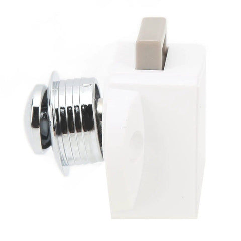 Side view of Push Button Latch Set for Cabinets and Drawers, Zinc Alloy Keyless Cupboard Locks Pack of 5, Fits 14 to 16mm Door Thickness