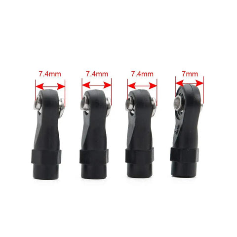Alloy Metal Rear Sway Bar Anti Roll Set for 1 to 10 RC Crawler, showing close-up of 7.4mm and 7mm connectors, for Axial Wraith RR10
