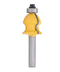 Versatile 2 Inch Shank Architectural Router Bit With Heat Resistant Coating For Cutting Hardwood Softwood Plywood On Woodworking Milling Projects, showcasing a yellow alloy cutter.