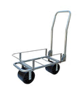Heavy Duty Foldable Garden Harvest Cart With Guardrails, 440 Pound Capacity, Waterproof Galvanized Iron Frame, Rugged Garden Utility Cart For Farms, Orchards, And Backyard Chores, side view