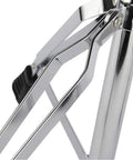Close-up of the double brace frame of the Adjustable Height Drum Stool With Double Brace Frame And Knockout Comfort For Tight Beat Sessions Anti Slip Rubber Feet Versatile Music Throne Built Tough In Sleek Black Finish 55 Cm Wide.