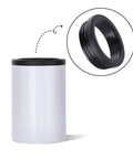 4 Pack 12 Oz Sublimation Can Insulators White Stainless Steel Beer Can Coolers for Tumbler Press with black lid detail