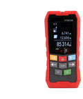 Knockout 4 In 1 Wall Scanner And Metal Detector That Effortlessly Pins Down AC voltage live wires and hidden wood studs no guesswork needed sweet gear for homeowners and weekend renovators, handheld wall scanner with red casing and display.