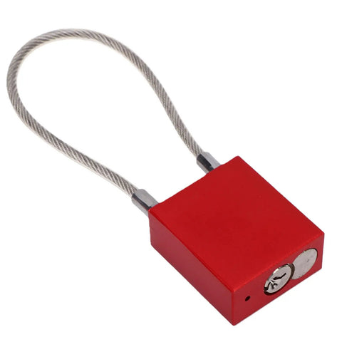 Beefy Red Aluminum Cable Padlock With 85mm Insulated Shackle Lockout Tagout Kit Industrial Grade Safety Padlock Includes 2 Keys