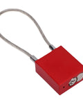 Cable Padlock Lockout Tagout Kit, 85mm Steel Padlock With 2 Keys, Aluminum Alloy Lock Body, 226 Pound Pull Strength, Weatherproof
