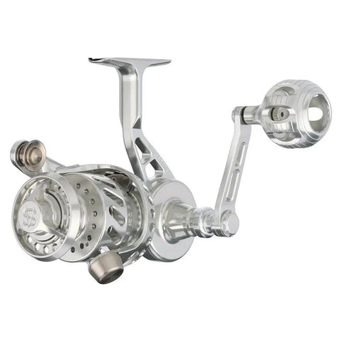 Beefed Up Bailless Spinning Reel In Silver VS50SX2 Style Saltwater Ready Ultra Smooth Drag High Capacity Line