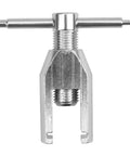 Pinion Gear Puller Tool For 1 By 10 Scale RC Cars And Helicopters Solid Metal Spare Upgrade Part shown in silver finish.
