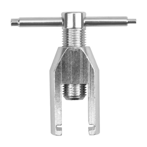 Pinion Gear Puller Tool For 1 By 10 Scale RC Cars And Helicopters Solid Metal Spare Upgrade Part shown in silver finish.