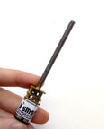 Person holding Mini DC Gear Motor with Threaded M4 Shaft 55mm All Metal Gears N20 Size 3V 6V 12V High Torque Micro Electric Screw Reducer