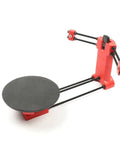Next Level Precision Open Source Diy 3D Scanner Kit featuring red injection molded parts and black circular turntable.