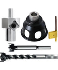 Built Tough Vertical Drill Guide Aluminum Alloy Positioning Jig For Precision Woodworking Doweling with different interchangeable bushings.
