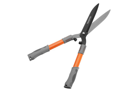 Ergonomic 21 Inch Garden Hedge Shears Pro Grade For Precise Pruning Of Shrubs And Bushes Durable High Carbon Steel Blades With Non Slip Grips