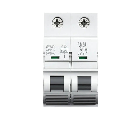 Two Pole 6kA Breaking Capacity MCB DIN Rail Mini Circuit Breaker 6A To 63A AC Type Factory Direct Manufacturer 50A With Dual Protection Against Short Circuit And Overload Snap On Mount For Fast Easy Control Panel Installation Industrial Grade, 2P 400V AC C32