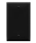 Blank Device Wall Plate With Slick Gloss Finish For 1 Gang, 4.50 By 2.76 Inches, Polycarbonate Thermoplastic, Black