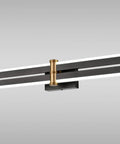 Sleek Aluminum Black And Gold LED Vanity Lights For Bathroom 24 Inch Wall Mount Fixtures Over Mirror With White Light 5500K Modern Minimalist Design Up And Down Illumination