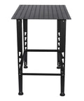 Built Like A Tank Heavy Duty Welding Table 36 By 24 Inches with streamlined black steel design and stable legs.