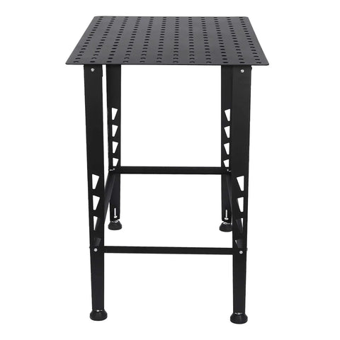 Built Like A Tank Heavy Duty Welding Table 36 By 24 Inches with streamlined black steel design and stable legs.