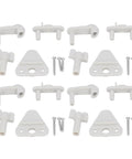 Rock Solid Abs Pontoon Boat Gate Latch Kit Heavy Duty Square Frame Latches For Left And Right Hinged Doors Universal Fit For 1 To 1.25 Inch Yacht Rv Marine Frames Badass Strength Construction assembly components with screws.