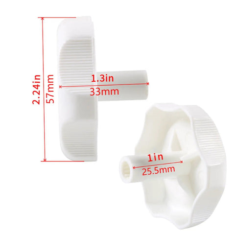 Dude, Upgrade Your Ride With This Smooth Twist Interior Window Latch Knob Designed For Most Rvs To Control Airflow And Keep The Vibe Fresh On Any Road Trip. White plastic knob measuring 2.24in with 1in hole.