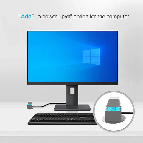 External PC Power Button Switch Cable 2 Meter Long ATX Desktop Computer Case Power On Off Controller For Motherboard And Case No Fuss Power Switch Cable For Convenient PC Power, monitor desk setup