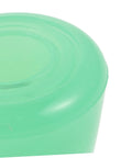 Close-up of green PU material from Toe Stop Replacement Pair For Quad Skates With PU Brake Pads No Fuss Install Double Row Roller Skates Compatible