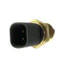 Side view of DEVMO engine coolant temperature sensor switch with brass threaded body and black 2-pin connector
