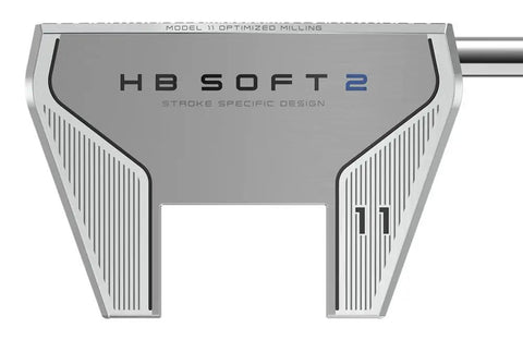 HB Soft 2 Putter Model 11 35 Inch Center Shafted With Oversized Grip Right Hand Silver Finish Speed Optimized Face