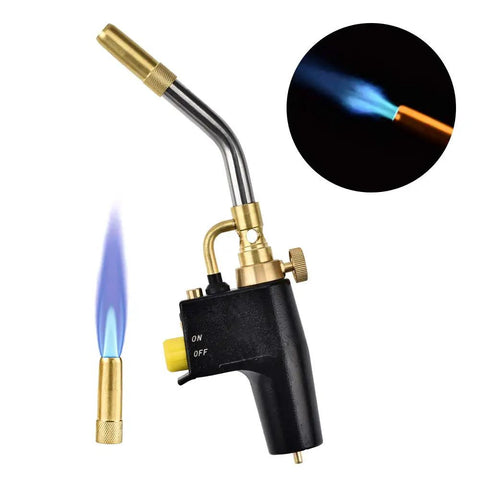 Propane Torch Head With Three Nozzles Trigger Start MAP Pro Gas Torch Push Button Igniter Welding Torch Head For MAP Pro Cylinders