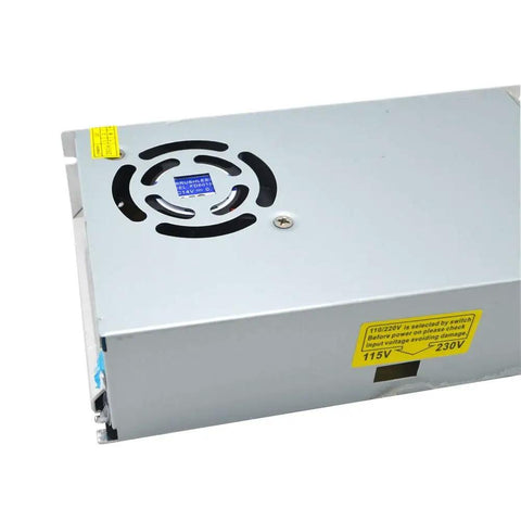 12V 20A Universal Regulated Switching Power Supply Driver for LED Strip Lights CCTV Cameras and Electronics Projects with 110V 220V Input Switch and Smart Surge Overload Protection, top view