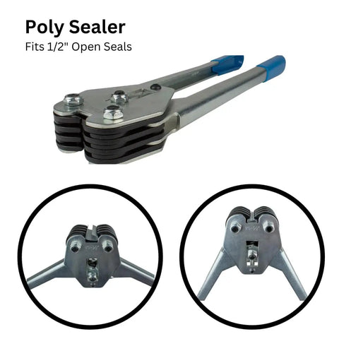All In One Poly Strapping Kit With Tensioner And Sealer 3000 Feet Of Half Inch Polypropylene Mini Coil Includes 250 Seals sealer tool