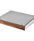 Big League Stainless Steel Espresso Knock Box With A Roomy Detachable Drawer And Integrated Tamping Station side view of detachable drawer