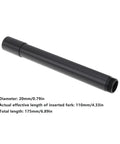 Thru Axle 20mm x 110mm with 175mm Overall Length, Compatible with Fox 40 Forks in black aluminum alloy