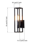 Dang Stylish Vintage Industrial Wall Sconce Lights With Solid Iron Frame Hella Bright LED Wall Lamp, 35cm tall, 9.5cm wide.