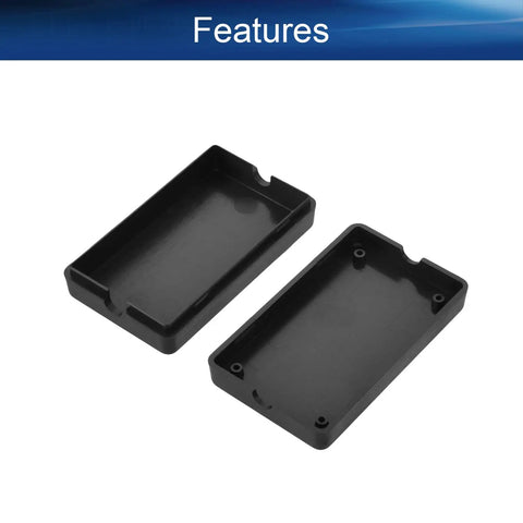 Durable ABS Plastic Dustproof Junction Box For Small Electronics Projects, Compact 60x36x17mm Black Enclosure Case Open View