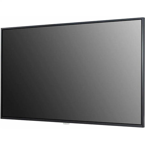 Massive 98 Inch 4K UHD LCD Display Panel Featuring Epic 60Hz Refresh Rate And Heavy Duty Commercial Digital Signage Screen Built Different For Quick Hook Up, front view with reflective screen.