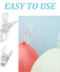 Large Transparent Balloon Clips Plastic Spring Clamps For Birthday Party Backdrop Decoration Craft Woodworking Photography Studio Reusable Strong Hold Garlands And More, clear plastic clips on balloons